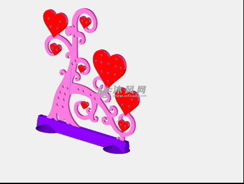 心脏珠宝树持有人成品图