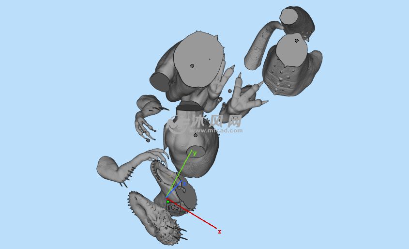 侏罗纪恐龙整体零部件