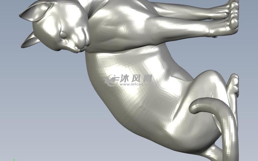 家猫模型侧视图