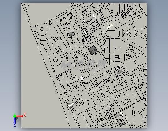城市沙盘俯视图