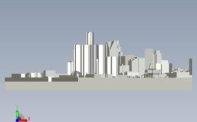 城市沙盘前视图