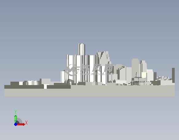 城市沙盘前视图