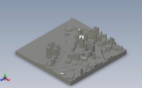 城市沙盘轴测图