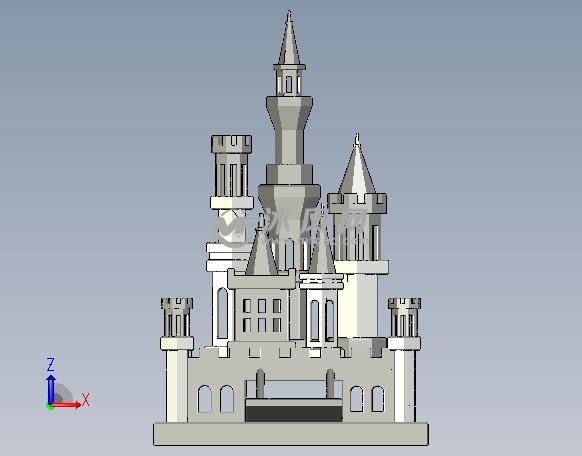 玩具城堡正视图