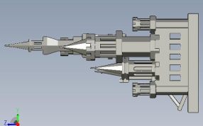 玩具城堡侧视图