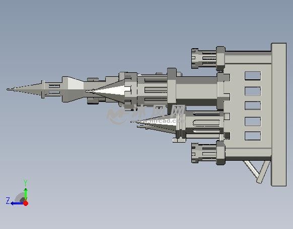 玩具城堡侧视图