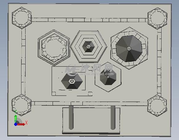 玩具城堡俯视图