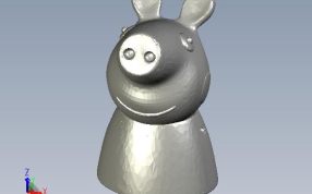 小猪佩奇身体精致模型轴测图