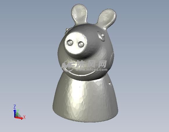 小猪佩奇身体精致模型轴测图