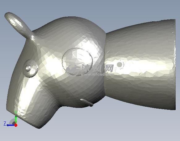小猪佩奇身体精致模型侧视图