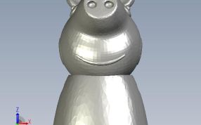 小猪佩奇身体精致模型前视图