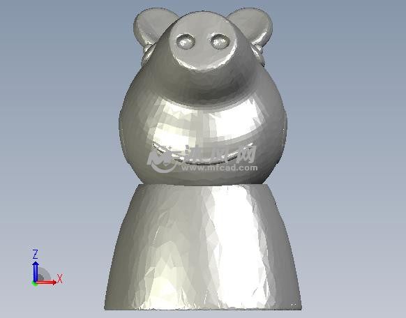 小猪佩奇身体精致模型前视图