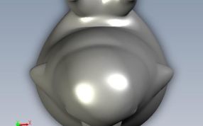 Q版海豹侧视图俯视图