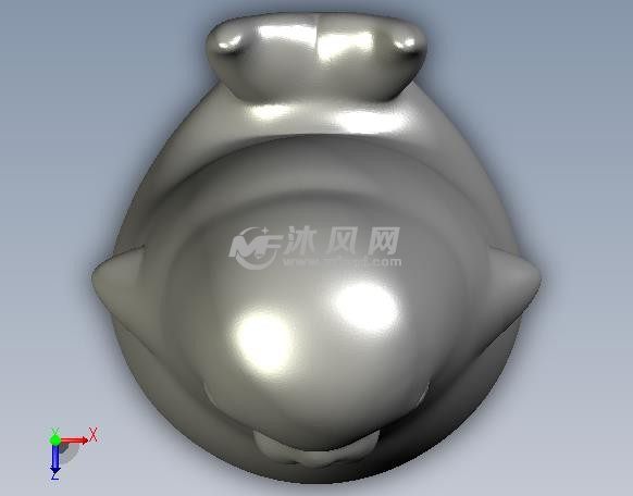 Q版海豹侧视图俯视图