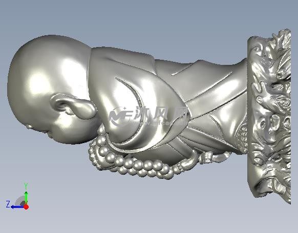 Q版弥勒佛侧视图