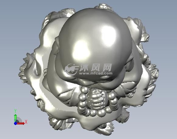 Q版弥勒佛俯视图