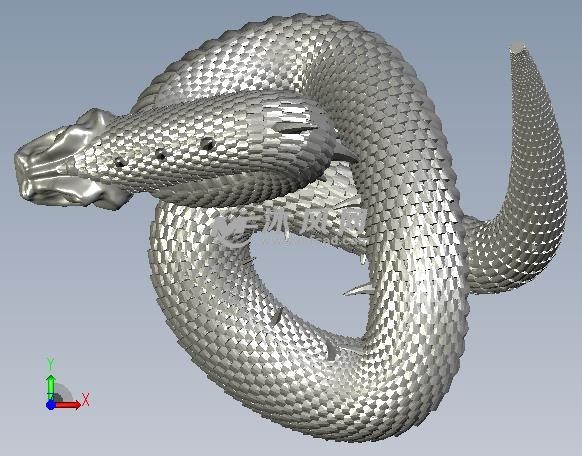 大毒蛇模型俯视图