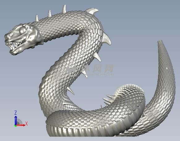 大毒蛇模型正视图