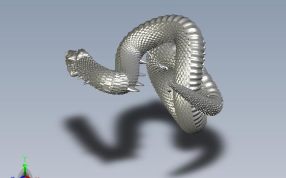 大毒蛇模型轴测图