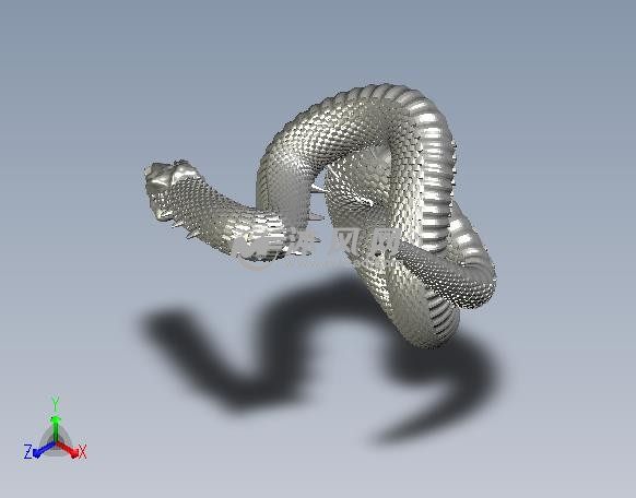 大毒蛇模型轴测图