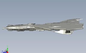 克林贡马哈级猛禽侧视图