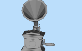 80年代留声机正视图 