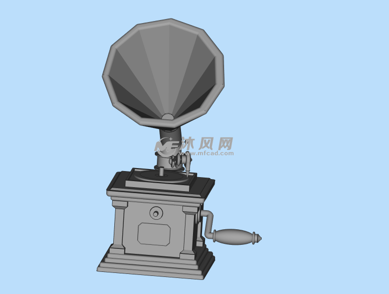 80年代留声机正视图 