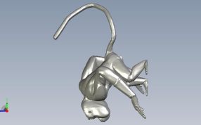 功夫四侠猴子侧视图