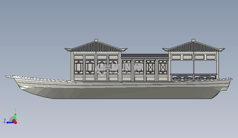 古代官船模型