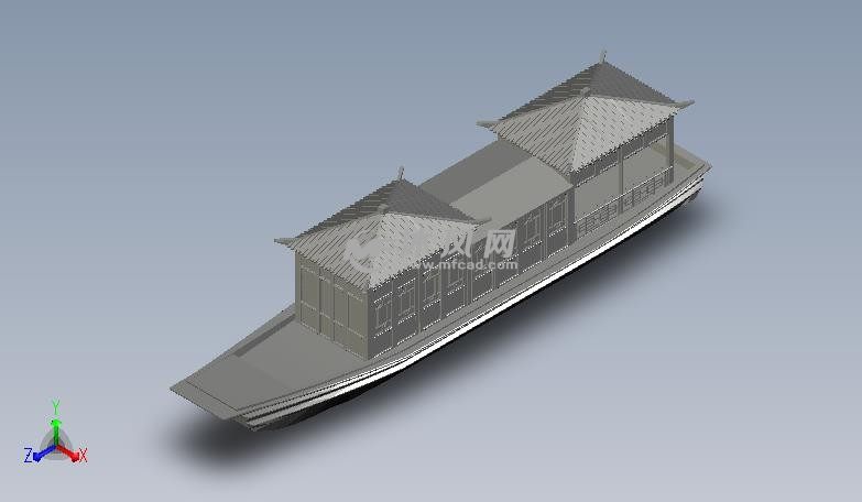 古代官船轴测图