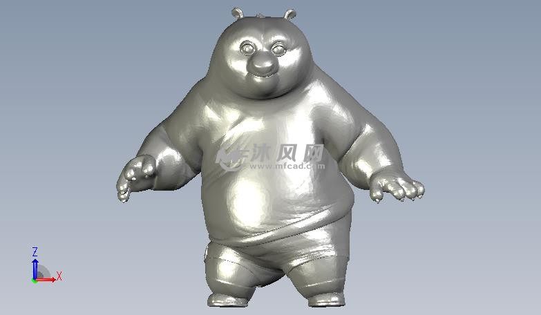 熊猫白大人正视图