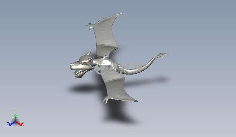 化石翼龙轴测图