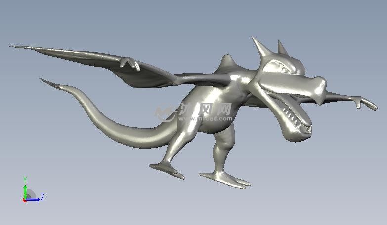 化石翼龙侧视图