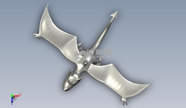 化石翼龙俯视图