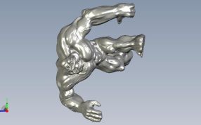 银背大猩猩侧视图