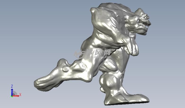 银背大猩猩前视图