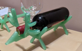 驯鹿形状的红酒架实物图