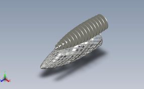 镂空双层建筑轴测图