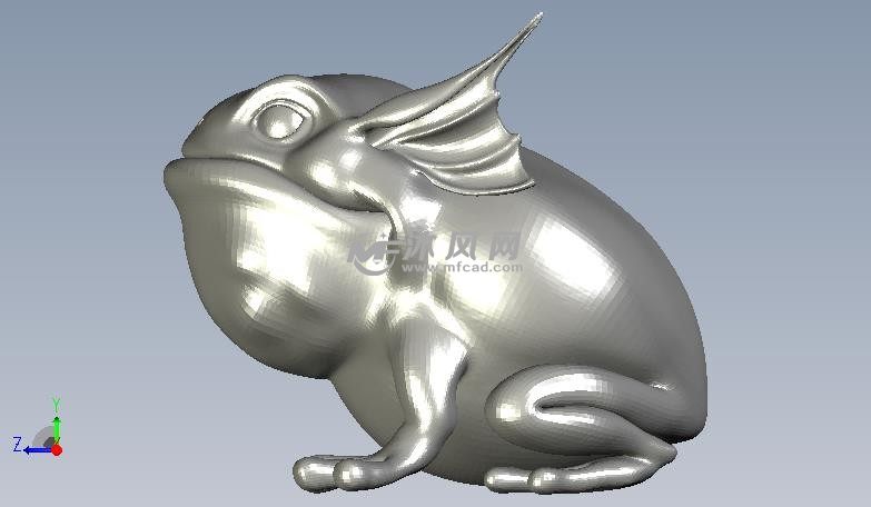 青蛙模型高精度侧视图