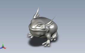 青蛙模型高精度轴测图