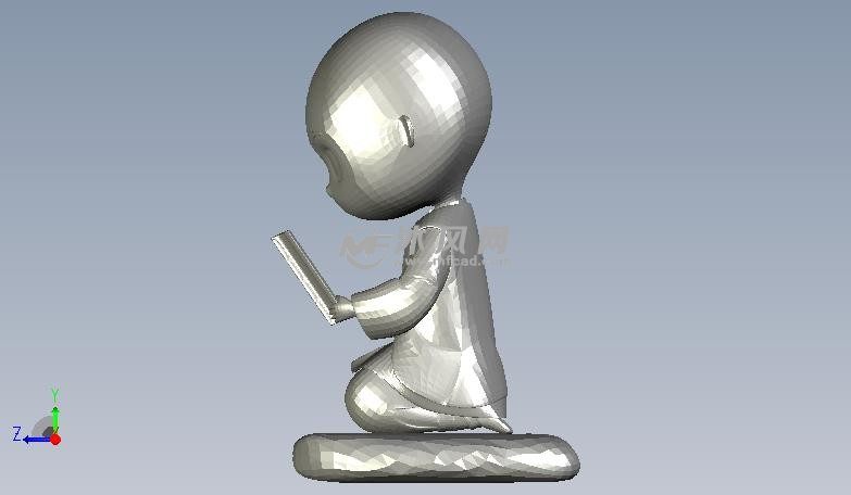 一禅小和尚侧视图