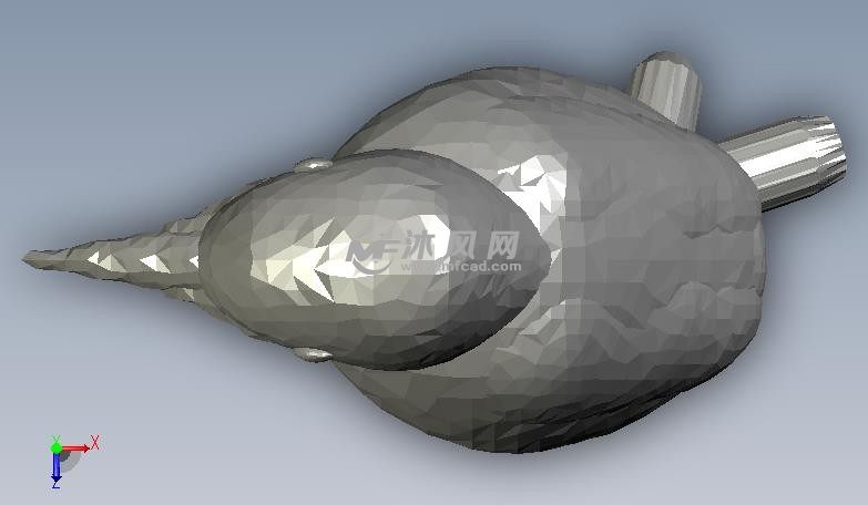 小翠鸟模型俯视图