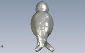 小翠鸟模型后视图