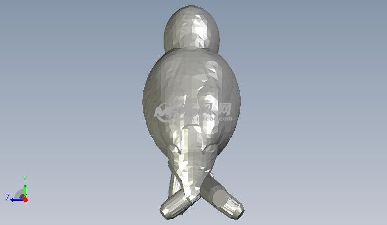 小翠鸟模型后视图