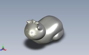 可爱的猫豆轴测图