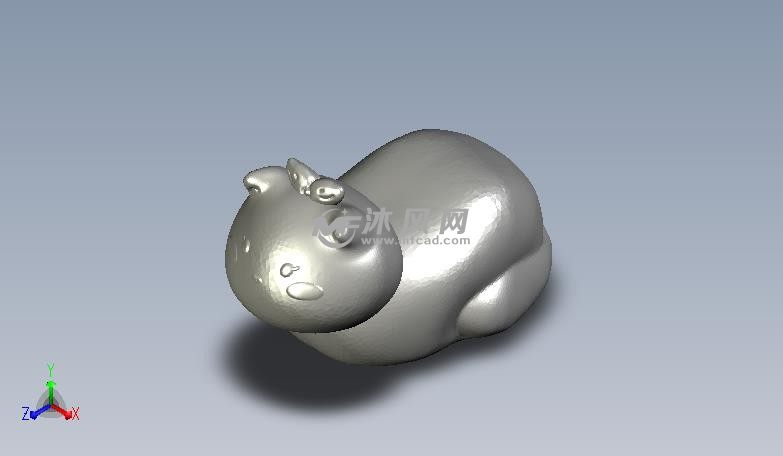 可爱的猫豆轴测图