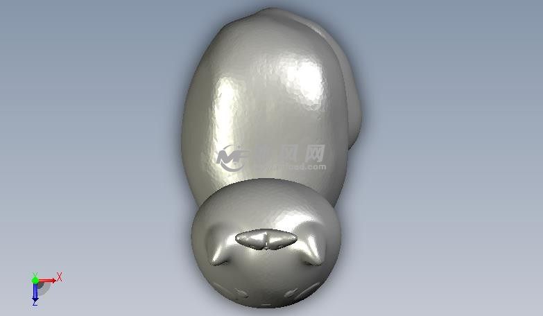 可爱的猫豆俯视图