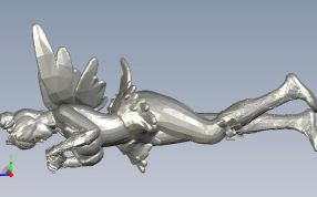 示爱女孩侧视图