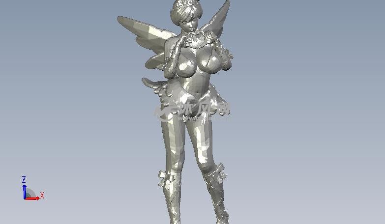 示爱女孩轴测图