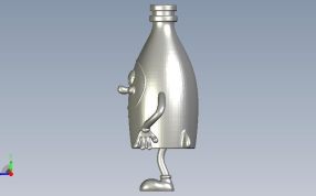 可乐吉祥物侧视图